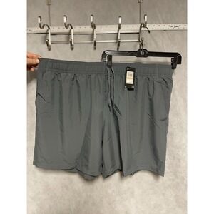 NWT Under Armour Short Men 4XL Gray Drawstrings Woven Graphic Running Active Gym